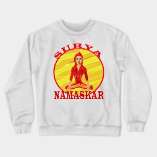 Namaste Yoga Lovers Surya Namaskar Gifts Crewneck Sweatshirt